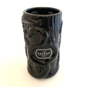 Release The Kraken 3D Ceramic Tiki Mug Black Spiced Rum Glass Tumbler Cocktail